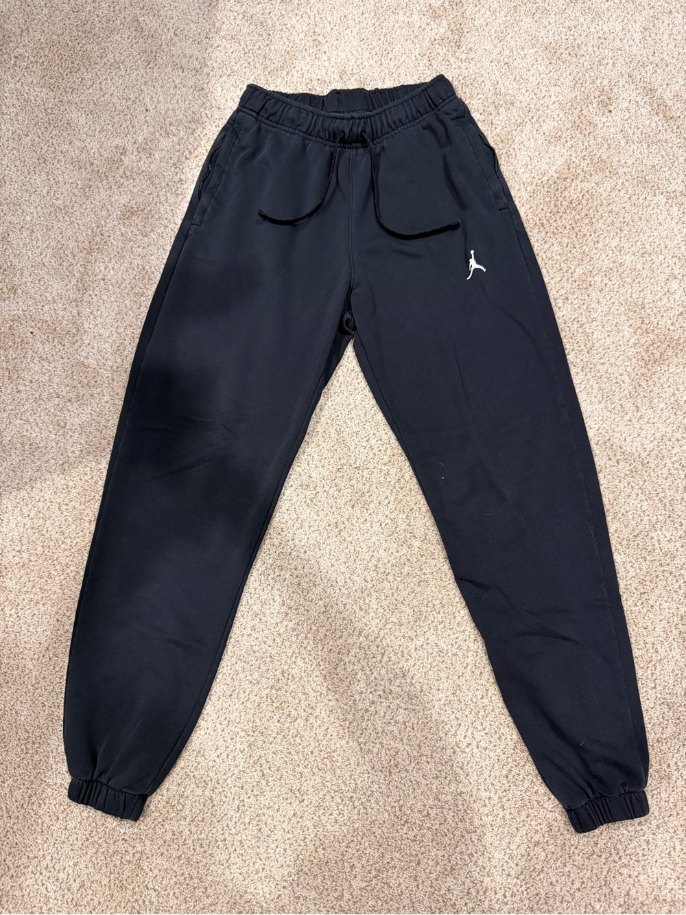 Nike Black Jogger Sweatpants with White Jumpman